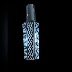 Geometric Black Patterned Refillable Glass Perfume Bottle